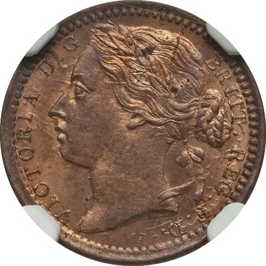 Obverse of TF1866b, Third Farthing 1866